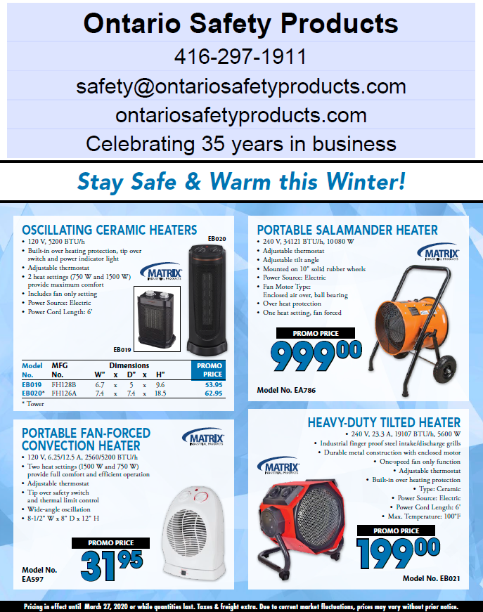 Ontario Safety Products Promo